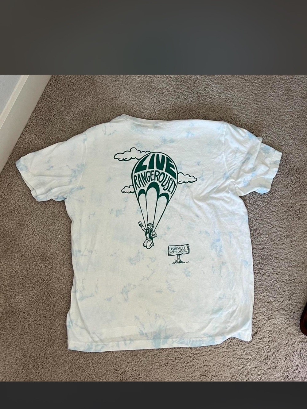 Voodoo Ranger white and blue tie-dye t-shirt
